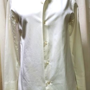 BOTTEGA VENETA VINTAGE ORIGINAL WHITE COTTON BUTTON DOWN BLOUSE SHIRT SZ MEDIUM